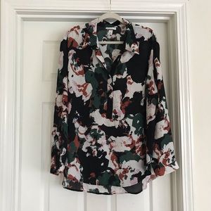 Ava & Viv Printed Long Sleeved Top Blouse